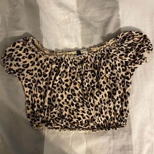 H&M Leopard Print Crop Top - Size Small
